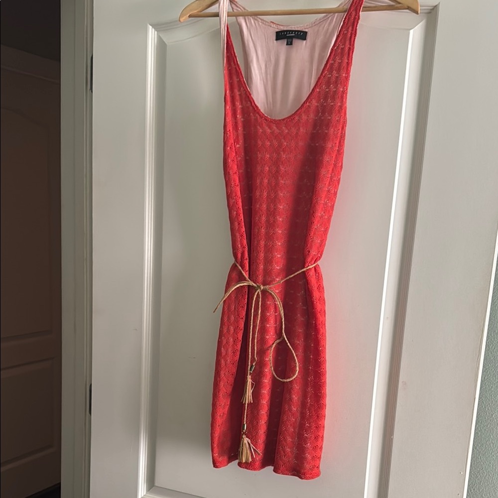 H&M Red Sleeveless Scoop Neck Sundress